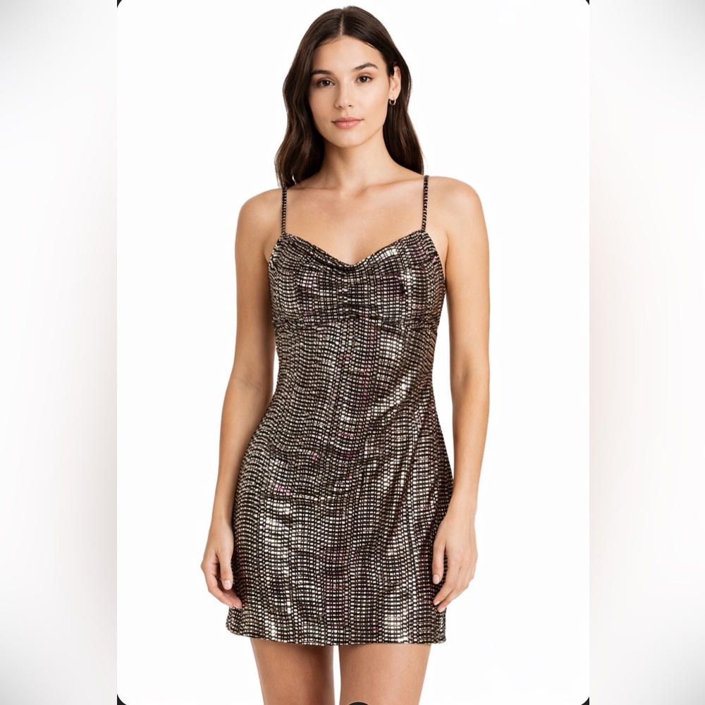 Morgan & Co. XS Sparkle Sequin Cut‑Out Mini Dress – Party  Formal Dress Prom